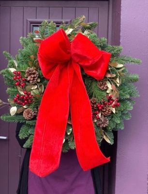 Red Door Wreath.